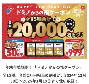ドミノ・ピザの福袋の中身2025-1-1