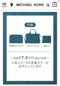 マイケルコースの福袋の中身2025-1-1